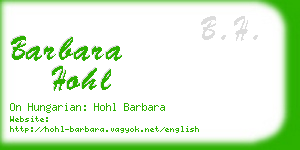 barbara hohl business card